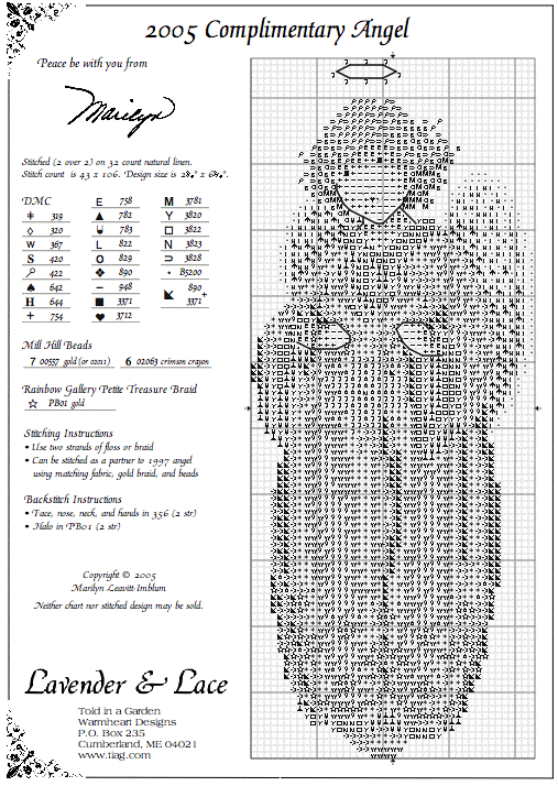 [Chart for 2005 Christmas Design]